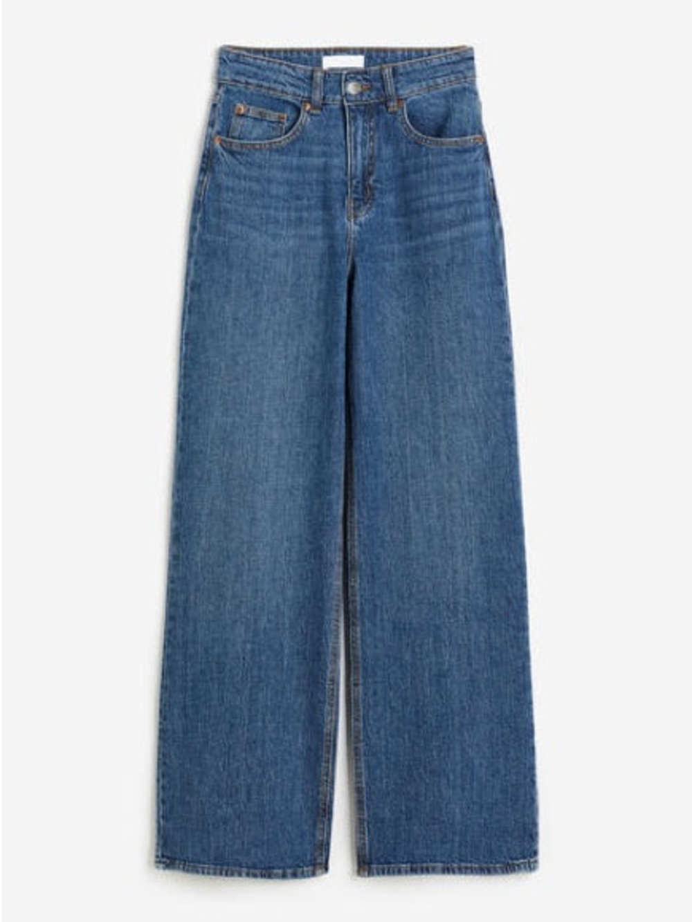 H&M Wide Leg Jeans, Denim Blue, Size 8